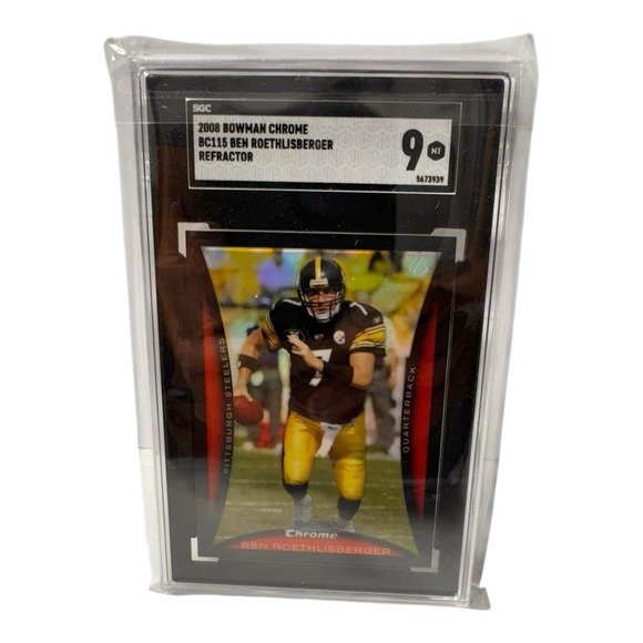 Ben Roethlisberger 2008 Bowman Chrome BC114 Refractor SGC 9